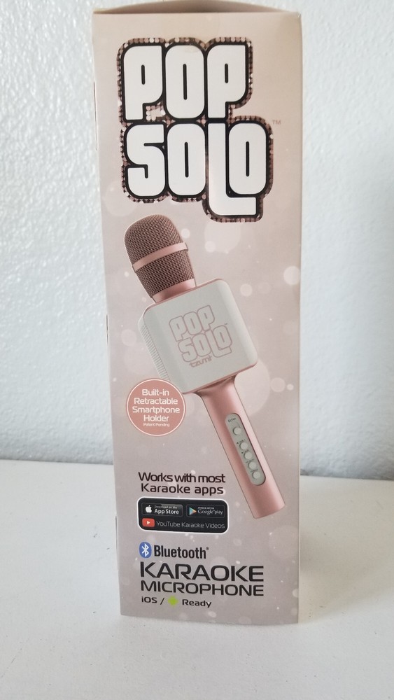 Pop Solo Bluetooth Karaoke Microphone / New