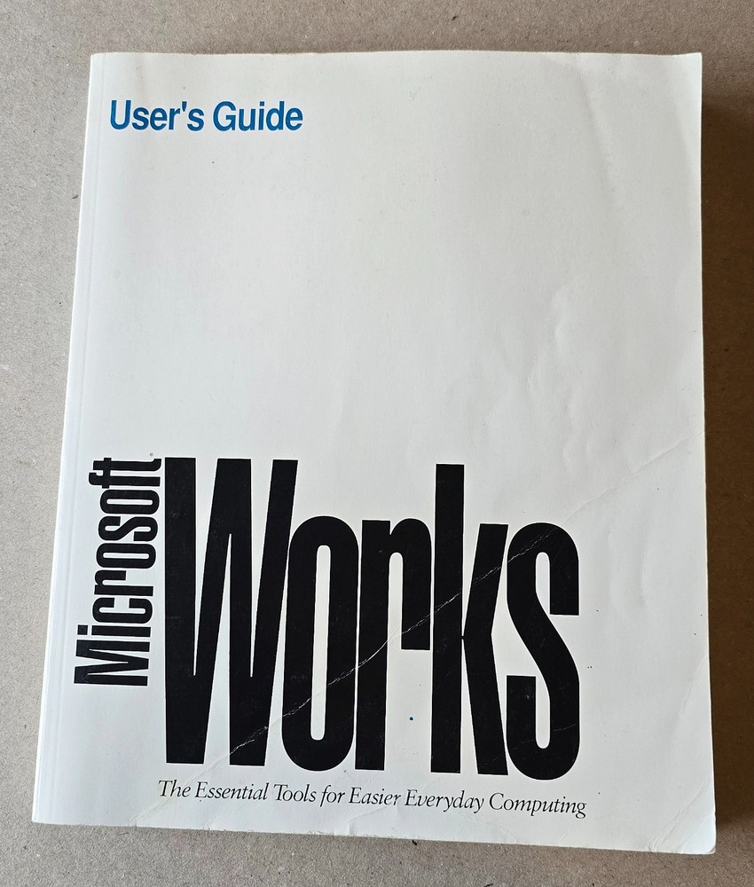 Vintage Microsoft Works Guide for Windows 1993 Manual User Guide 3.0