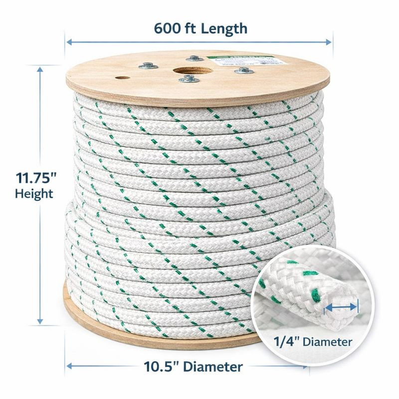 Greenlee Poly Pro Pulling Rope 1/4 Inch 600 Ft Polypropylene Wire Pull Line