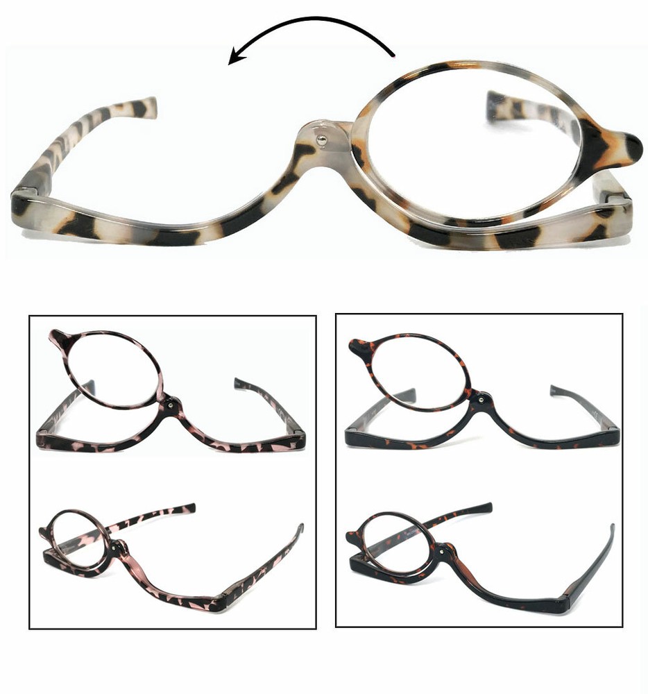 Womens Colorful Make Up Reader Make Up Reading Glasses Spring Hinge Temples