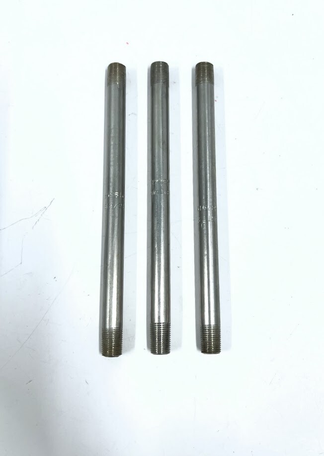 Merrit 6004-600, 316/316L, Stainless Threaded Pipe, 3 Pack