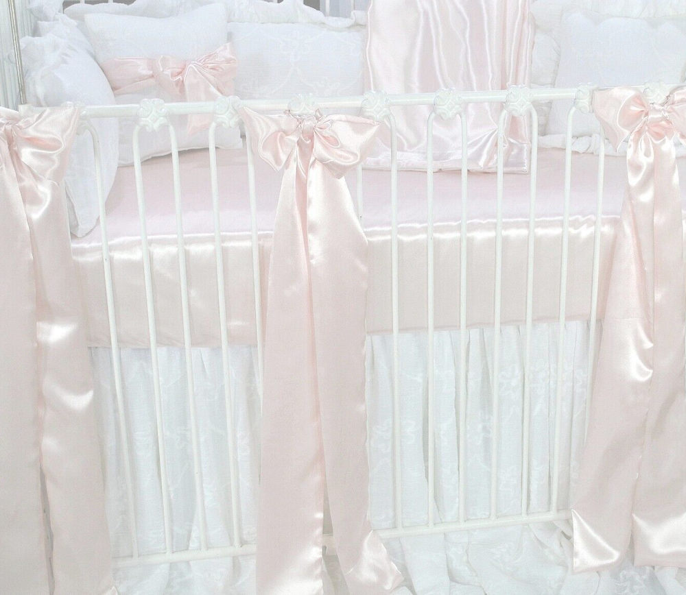 Charlotte Pink Satin Bow Pillow