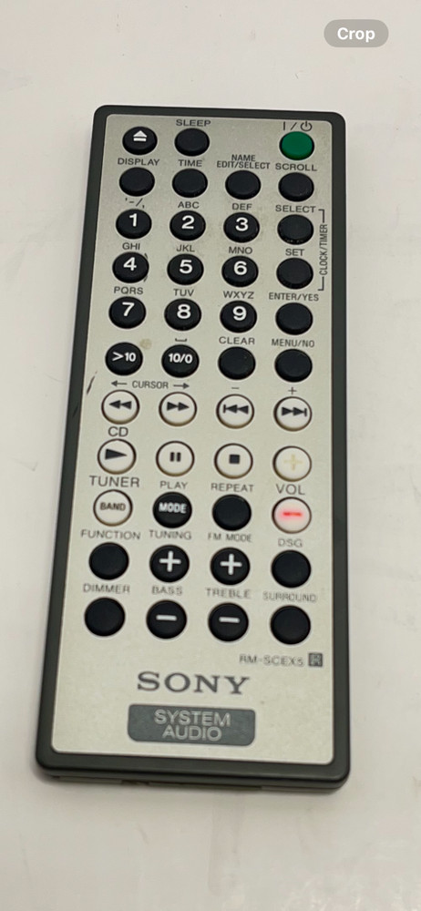 Sony RM-SCEX5 Remote Control for CMT-EX5 System Audio OEM Tested Working