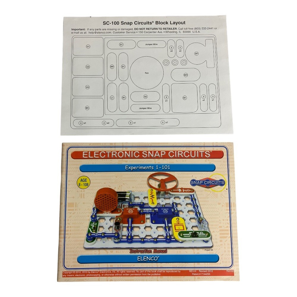 ELENCO Snap Circuits Jr. 100 Experiments Electronics Discovery Kit Electric