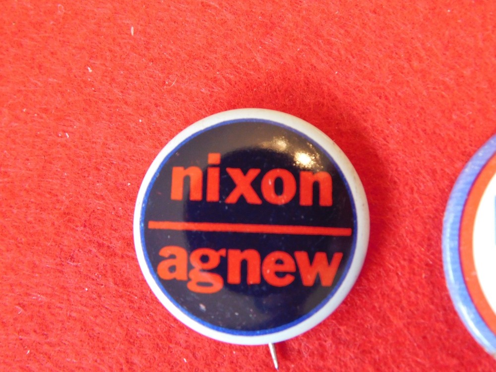 5 Vintage Political Pins