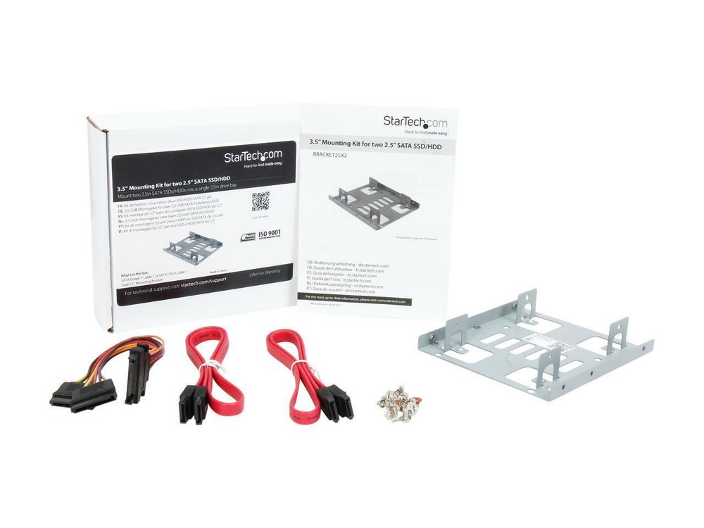 StarTech.com BRACKET25X2 Dual 2.5” to 3.5" Hard Drive Bay Mounting Bracket - 2.5