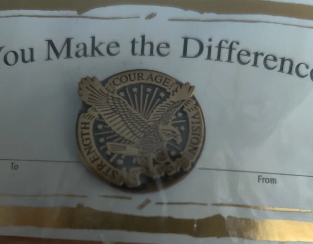 You make the difference  Lapel Baudville Inc Courage .Vision . Strength.
