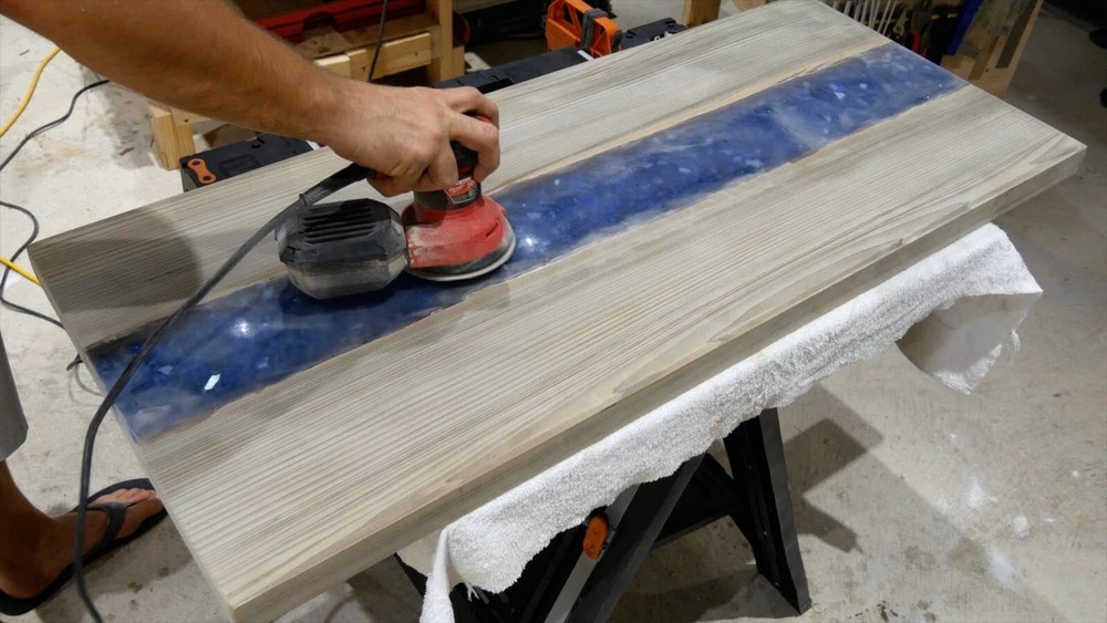 Blue Epoxy Resin Coffee Table Top, Center Epoxy Table Top Home Decor