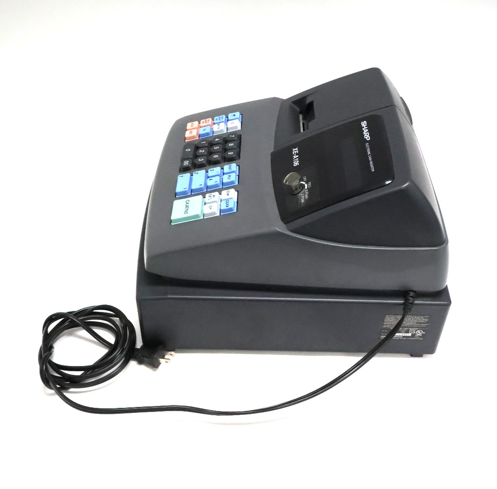 Sharp XE-A106 Electronic Cash Register Black/Gray "1 Key Missing"