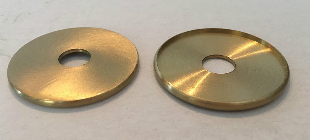 1-3/8" SOLID BRASS turned CHECK RINGS unfinished slips 1/8IPS (3/8" hole)