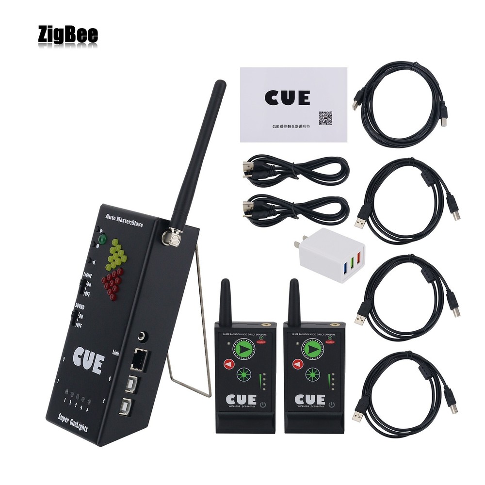 US Super Cuelight Presenter Remote One Receiver&Two Transmitters For PowerPoint