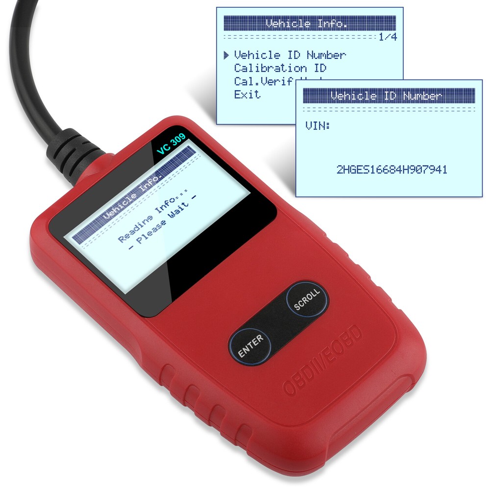 VC309 Car EOBD OBDII Scanner Code Reader Auto Fault Engine Diagnostic Reset Tool