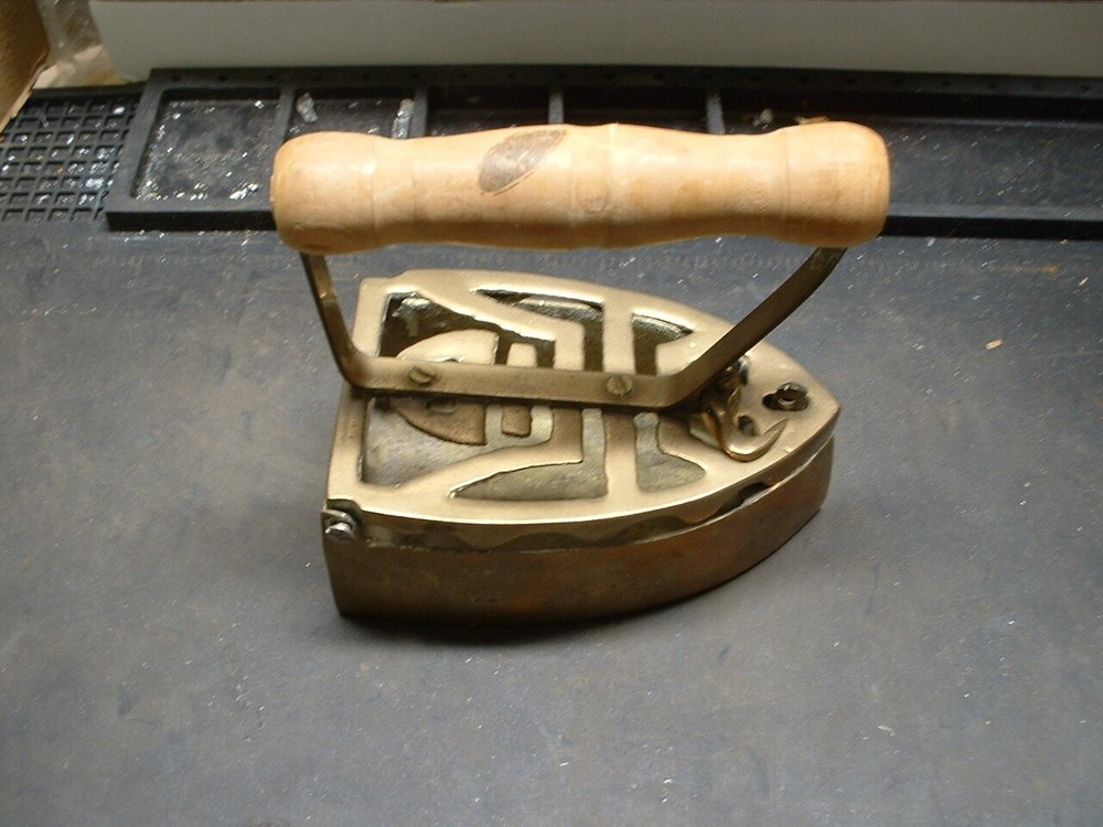Solid Brass Charcoal Iron