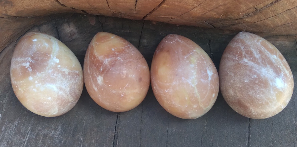 MATTE Peach Cream Marble Stone Egg Easter Orange