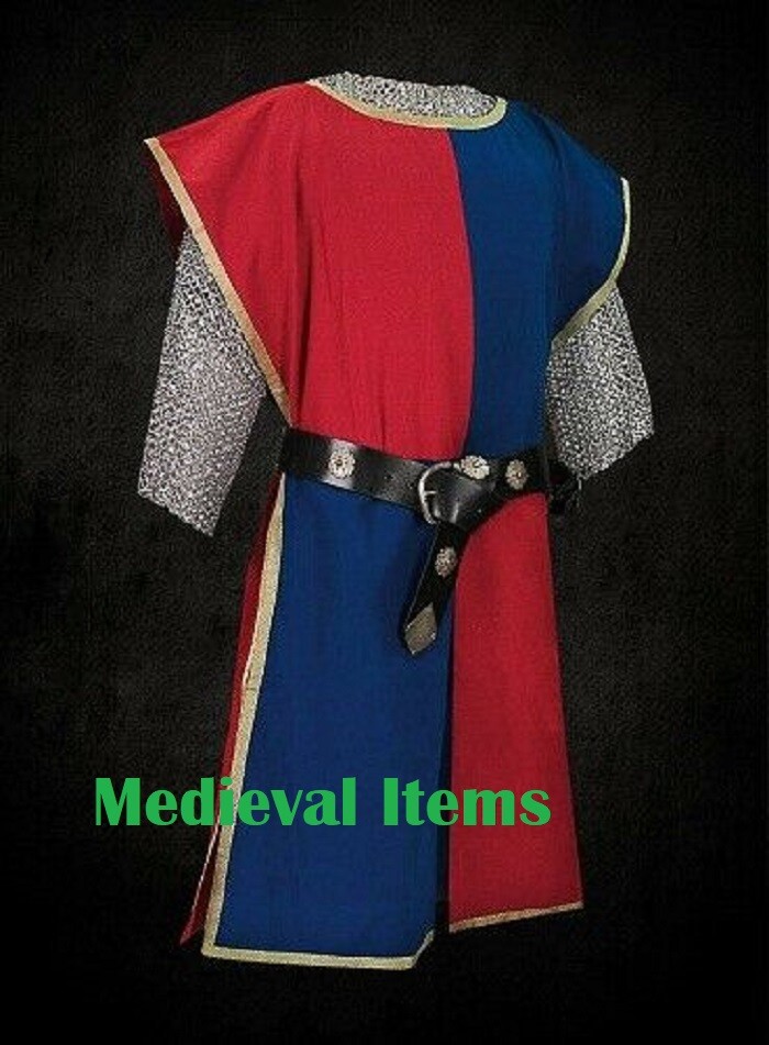 Medieval Knight Two Colored Tabard Sleeveless Tunic Renaissance Larp