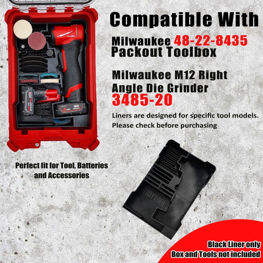 Milwaukee M12 Right Angle Die Grinder Packout Insert