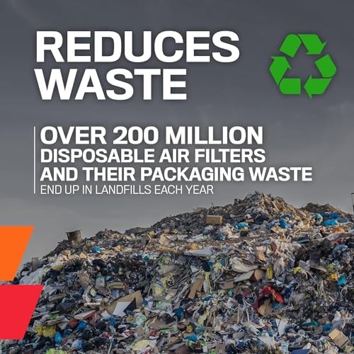Engine Air Filter: Reusable, Clean Every 75,000 Miles, Washable,Replacement