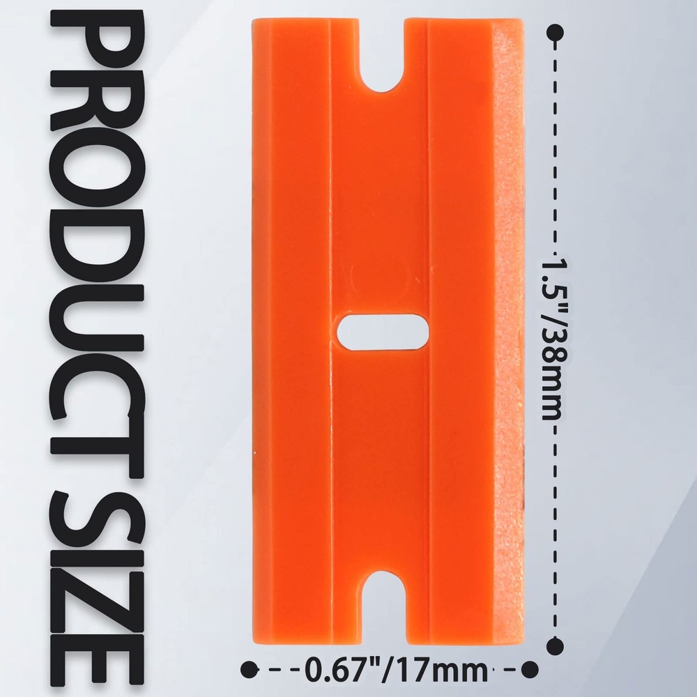 100pcs Plastic Razor Blades, Double Edged Plastic Scraper Blades Replacement ...