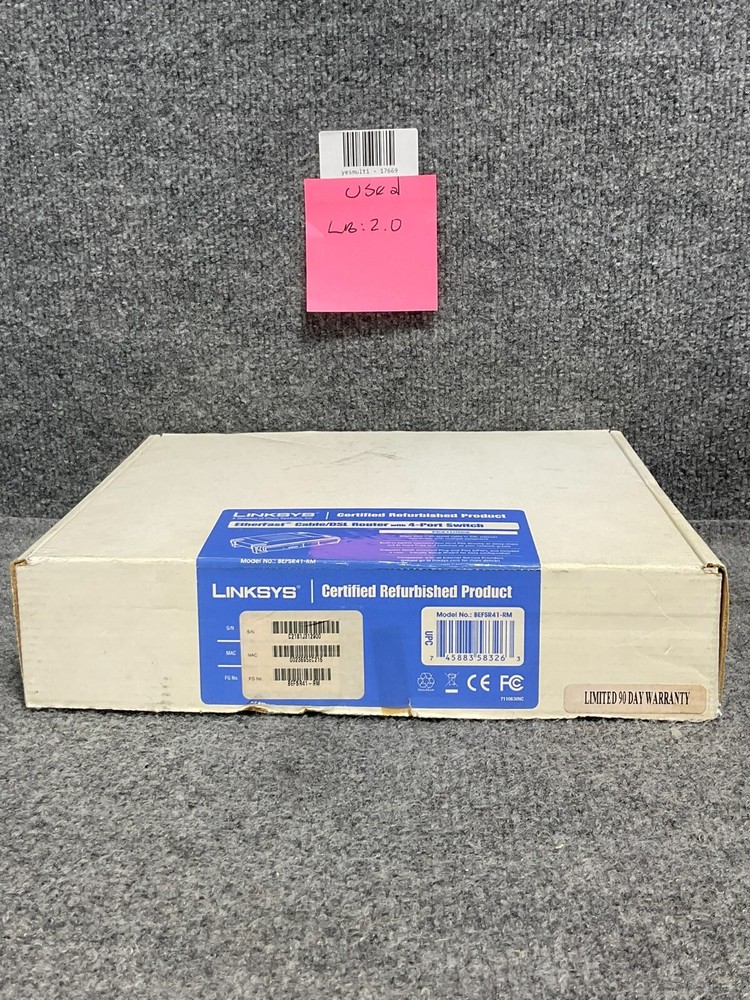 Linksys Cisco Router 🌐 BEFSR41-RM EtherFast 🔌 4-Port Cable/DSL Switch