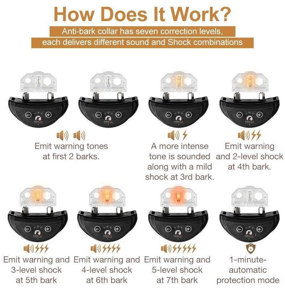 Anti Barking E-Collar No Bark Dog Training Shock Collar for Small Medium Dog