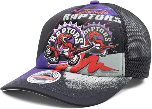 Mitchell & Ness Black NBA Toronto Raptors Hyper Trucker HWC Snapback - OSFA