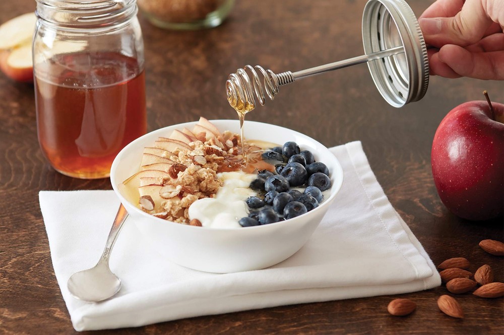 Honey Dipper, Wide Mouth, Silver