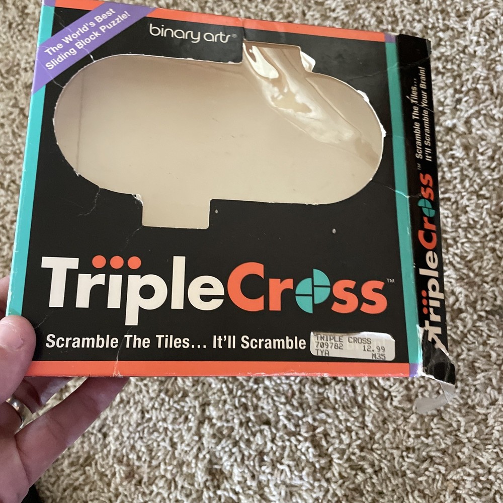 VINTAGE Triple Cross Puzzle Game COMPLETE Binary Arts 1995 Challenges Puzzles