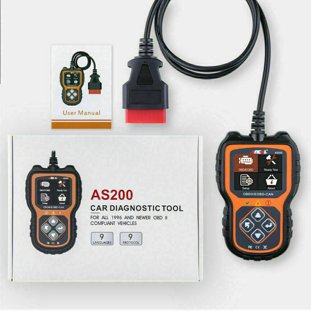 Auto OBD2 Diagnostic Scanner Car OBD Code Reader Check Engine Fault Ancel AS200