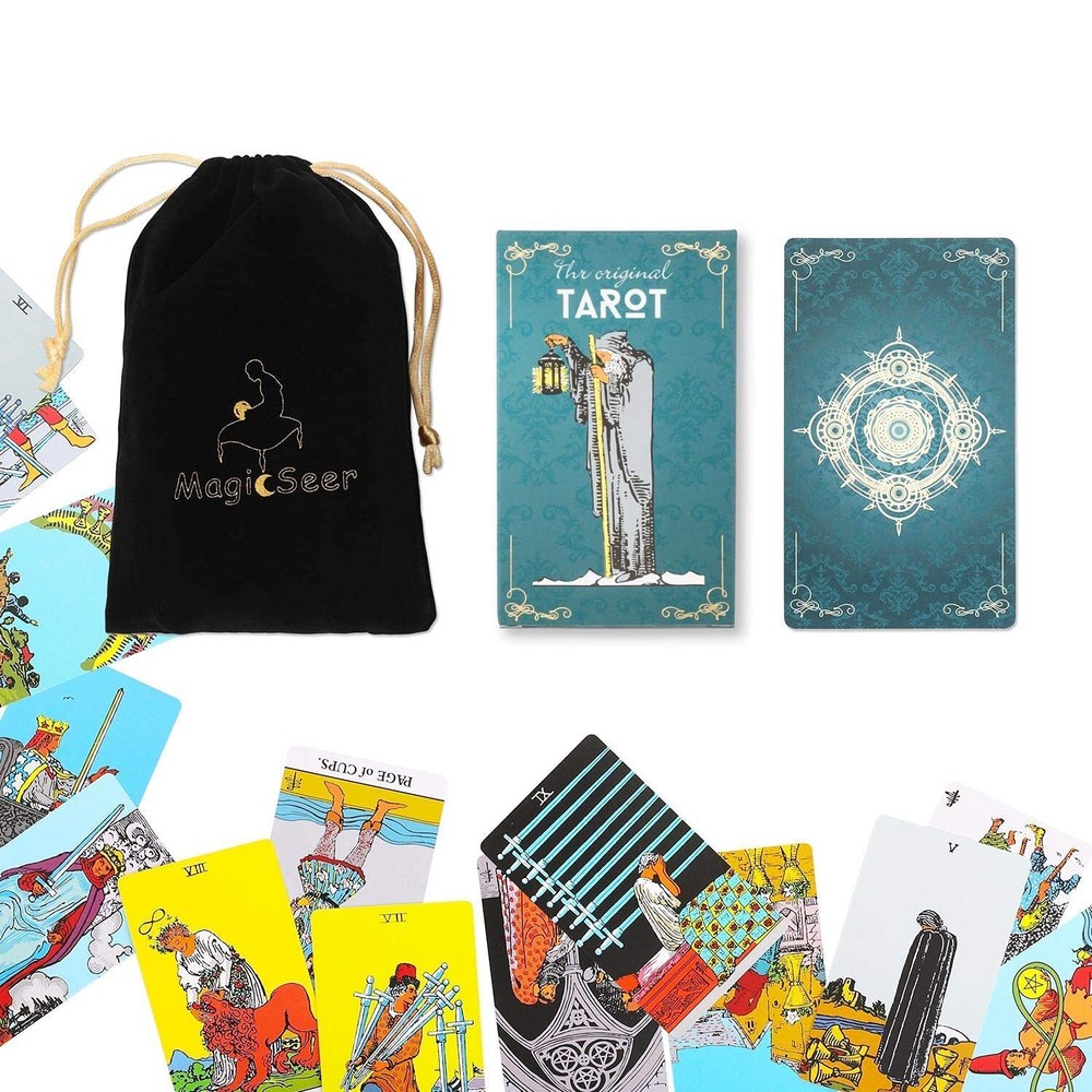 Tarot Cards, 78 Pcs Durable Large Borderless Deck for Beginners and Experts, ...