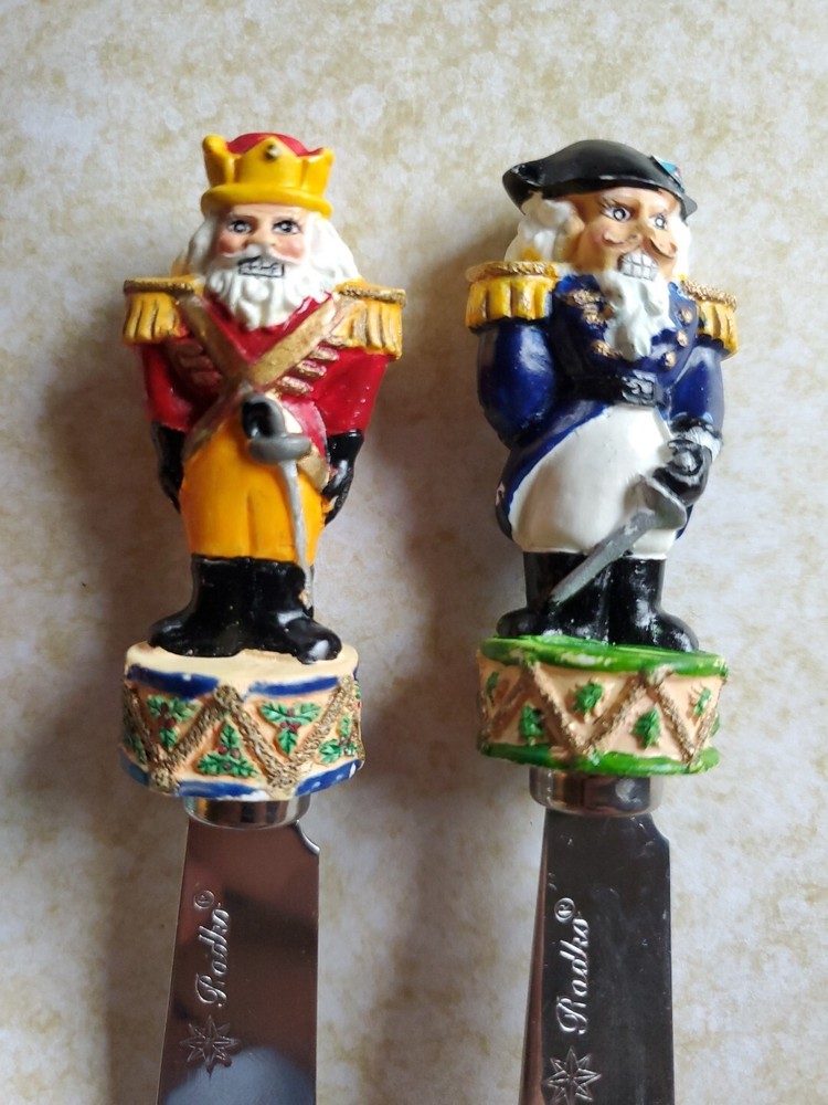 Christopher Radko Nutcracker Pate Knives Cheese Spreaders (4) 5in