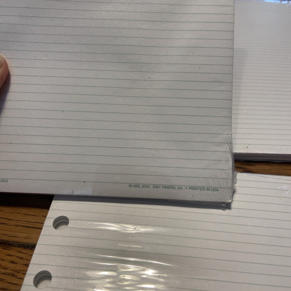 Lot Day-Timer Lined Note Pages 2 Pads 24 Sheets 5.5" x 8.5" Desk Size Refill