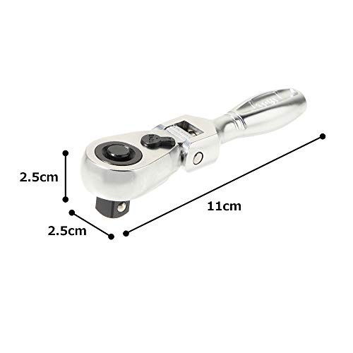 Short Ratchet Handle Flex Head (Socket Hold Type) RH3FHS 3/8" Inch Drive