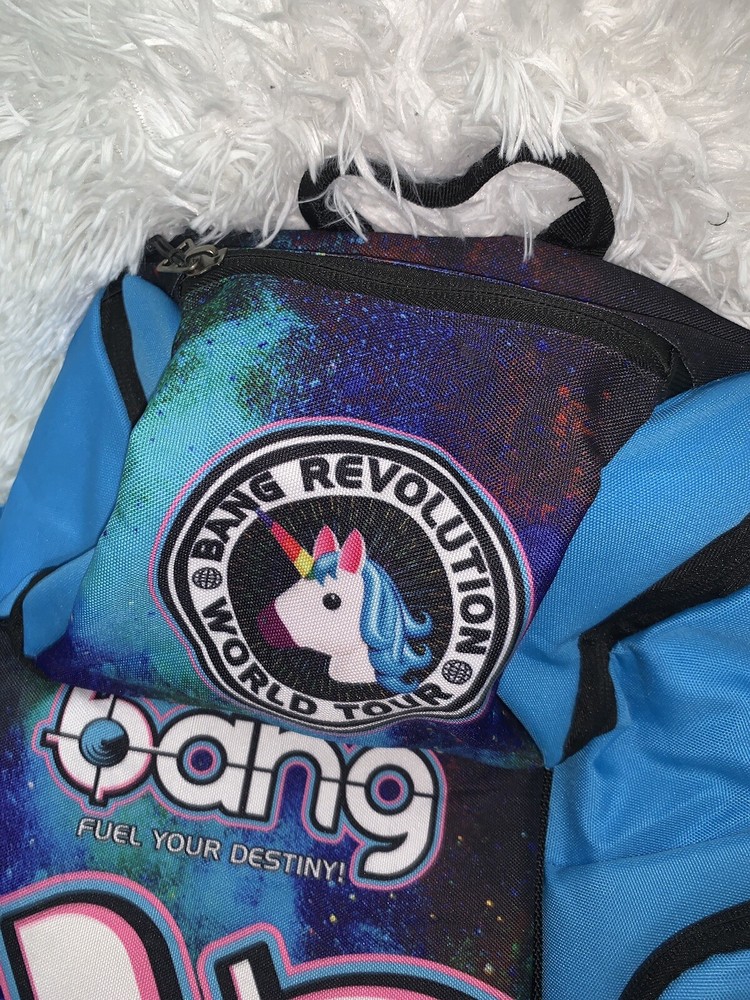 Bang Energy Drink Utility Backpack Cotton Candy Blue & HAT BUNDLE PRE-OWNED
