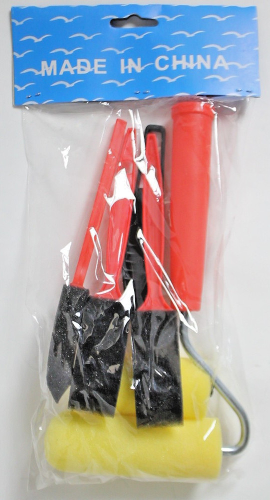 5 Pc Foam Paint Brush and Roller Set QUANTITY DISCOUNTS #99f