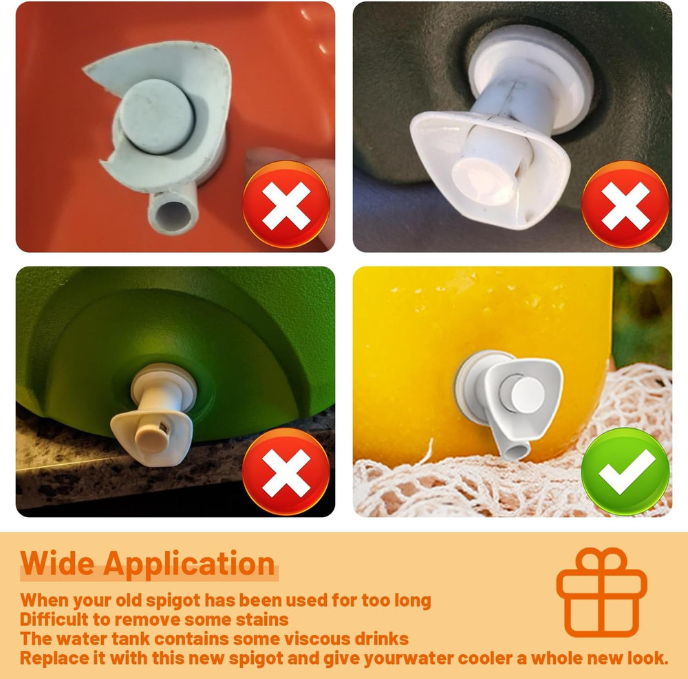 3 Pcs Push-Button Cooler Spigot Replacement, Compatible with Rubbermaid Gott