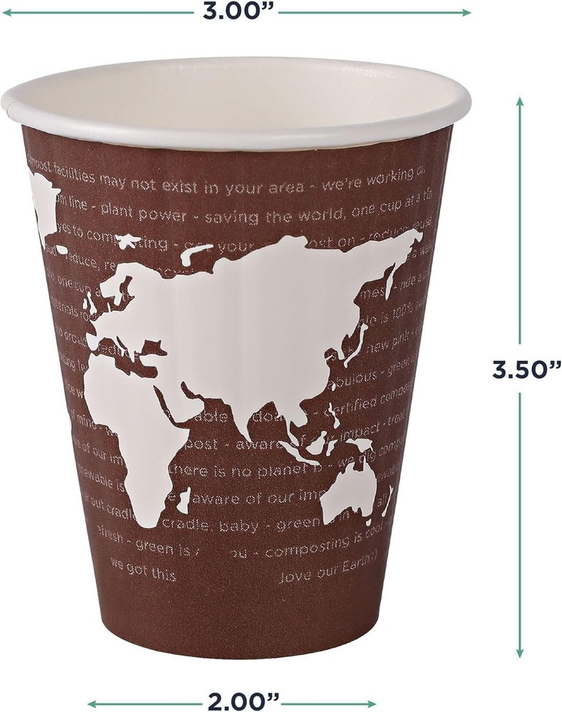 8oz Coffee Cups Compostable 800 Pack