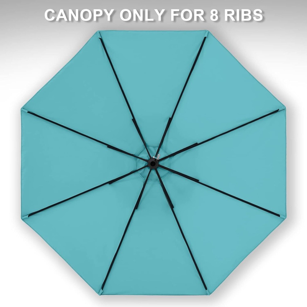 MASTERCANOPY Patio Umbrella 9 ft Replacement Canopy for 8 9, Turquoise