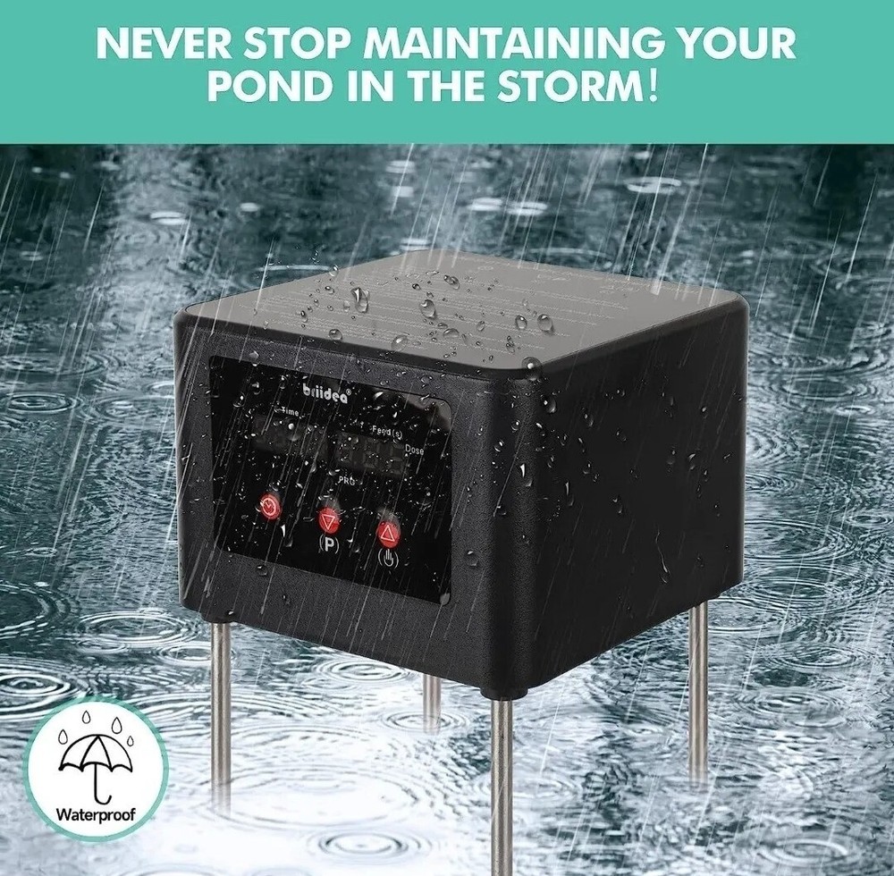 Waterproof Automatic Dosing / Feeding System with Multiple Timers for Pond