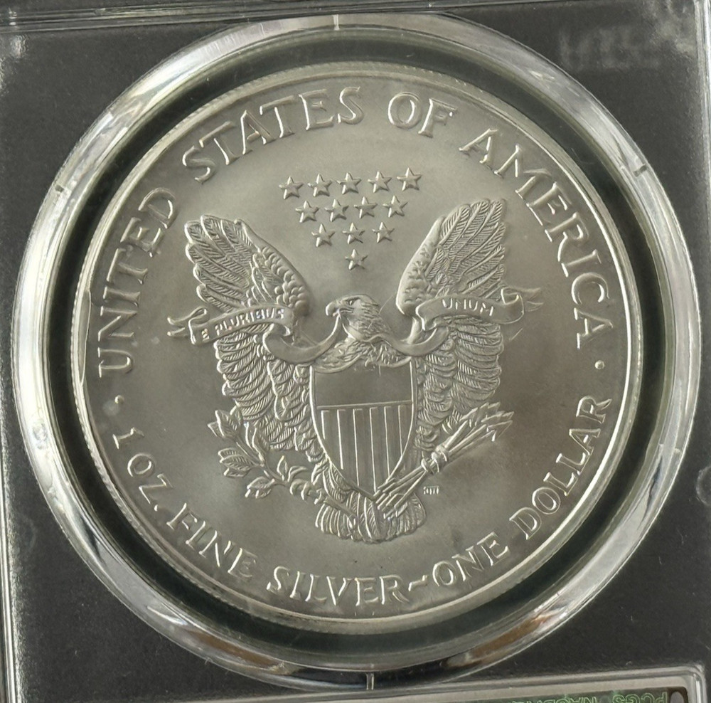 2002 $1 American Silver Eagle PCGS MS69 (Blue Label)