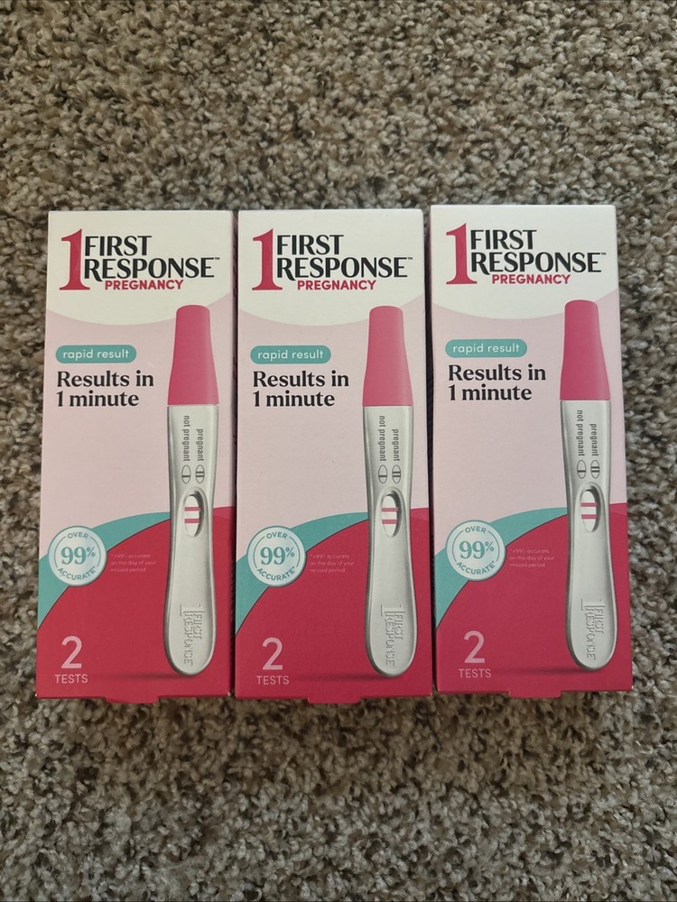 3x FIRST RESPONSE Rapid Result Pregnancy Test 2 Each