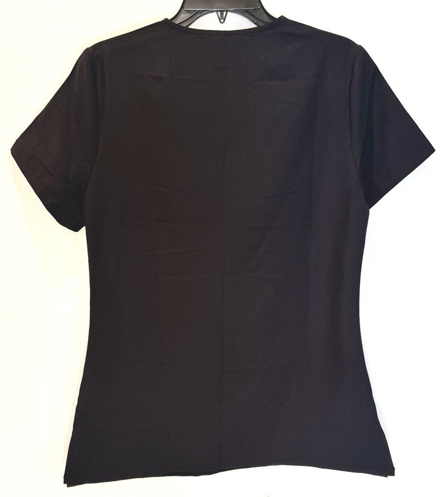 Women’s Size S Solid Black Scrub Set V-Neck & Joggers NEW