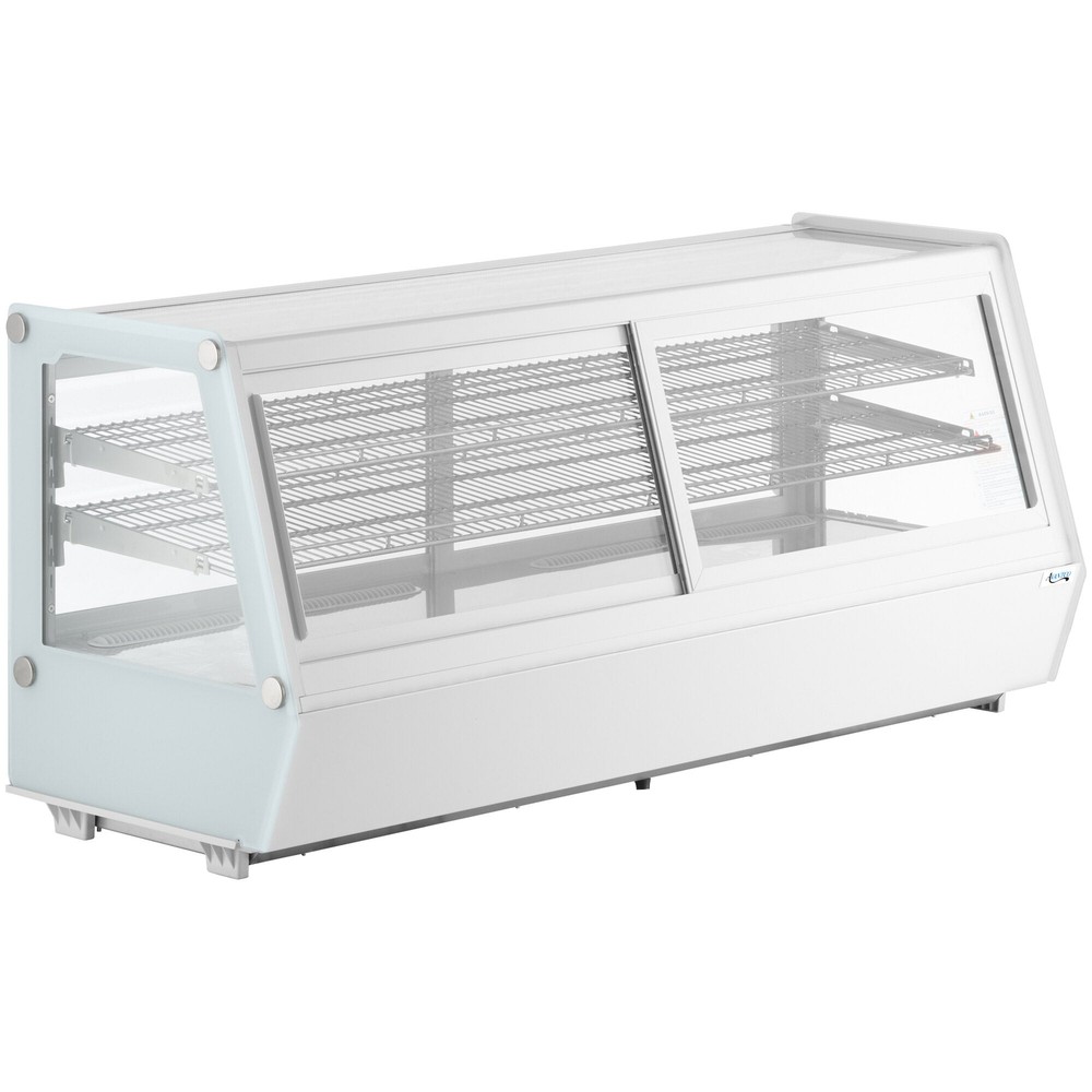 60" White Self-Serve Refrigerated Countertop Bakery Display Case w/ LED Lighting