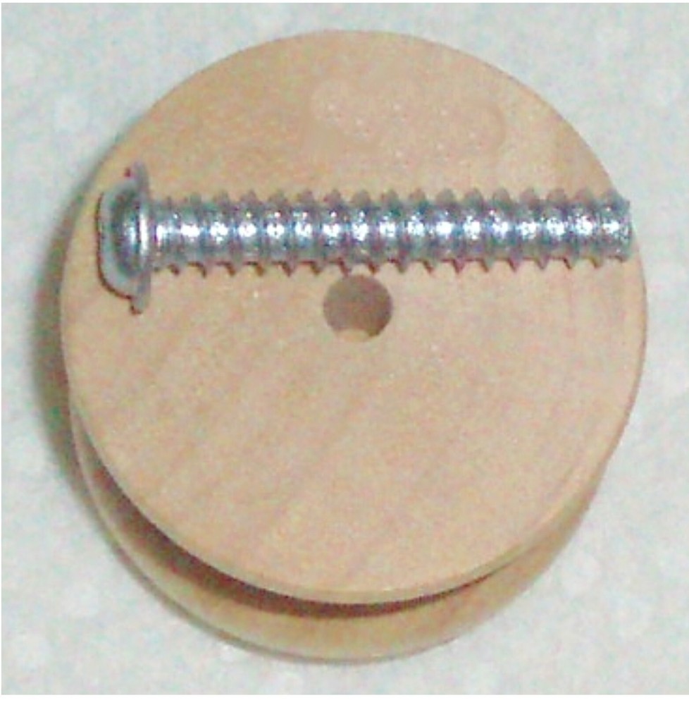 2" - British Knob Wood Cabinet Pulls / Drawer Knobs with screw