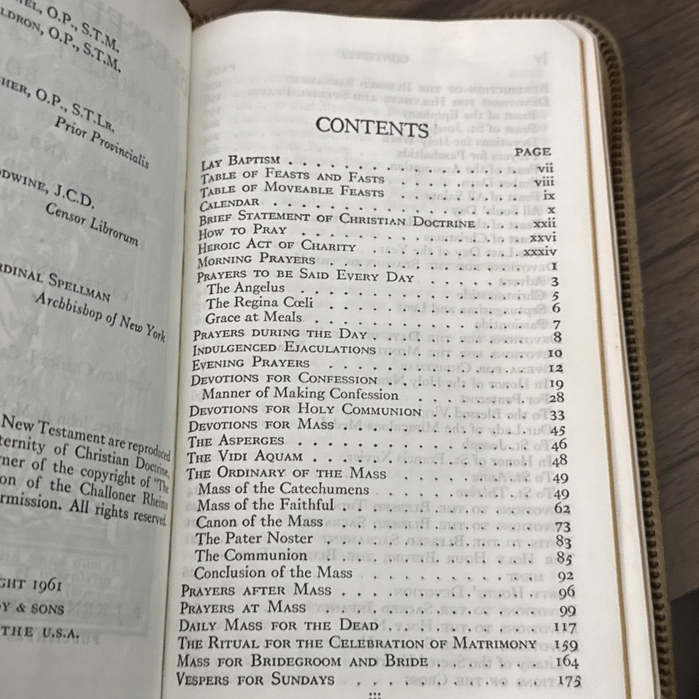 “Blessed Be God: A Complete Catholic Prayer Book | 1961 |