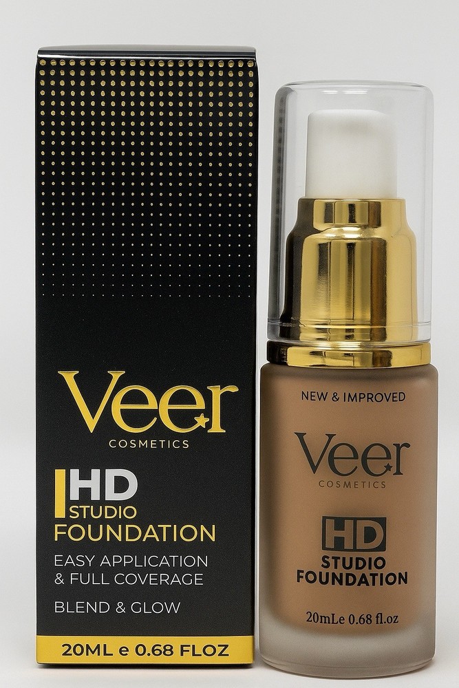 Veer Cosmetics Liquid HD Studio Foundation 0.68 fl oz Chocolate