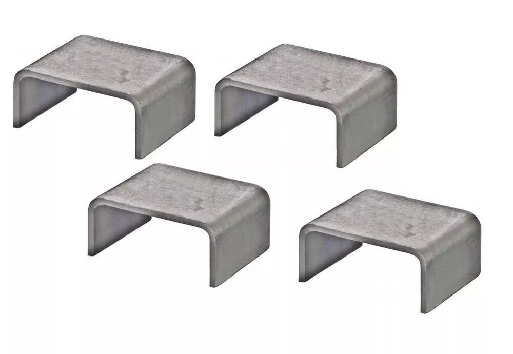 (4) Heavy Duty Weld on 2x4 Steel Stake Pockets for Trailer Truck 4 Ga USA Made