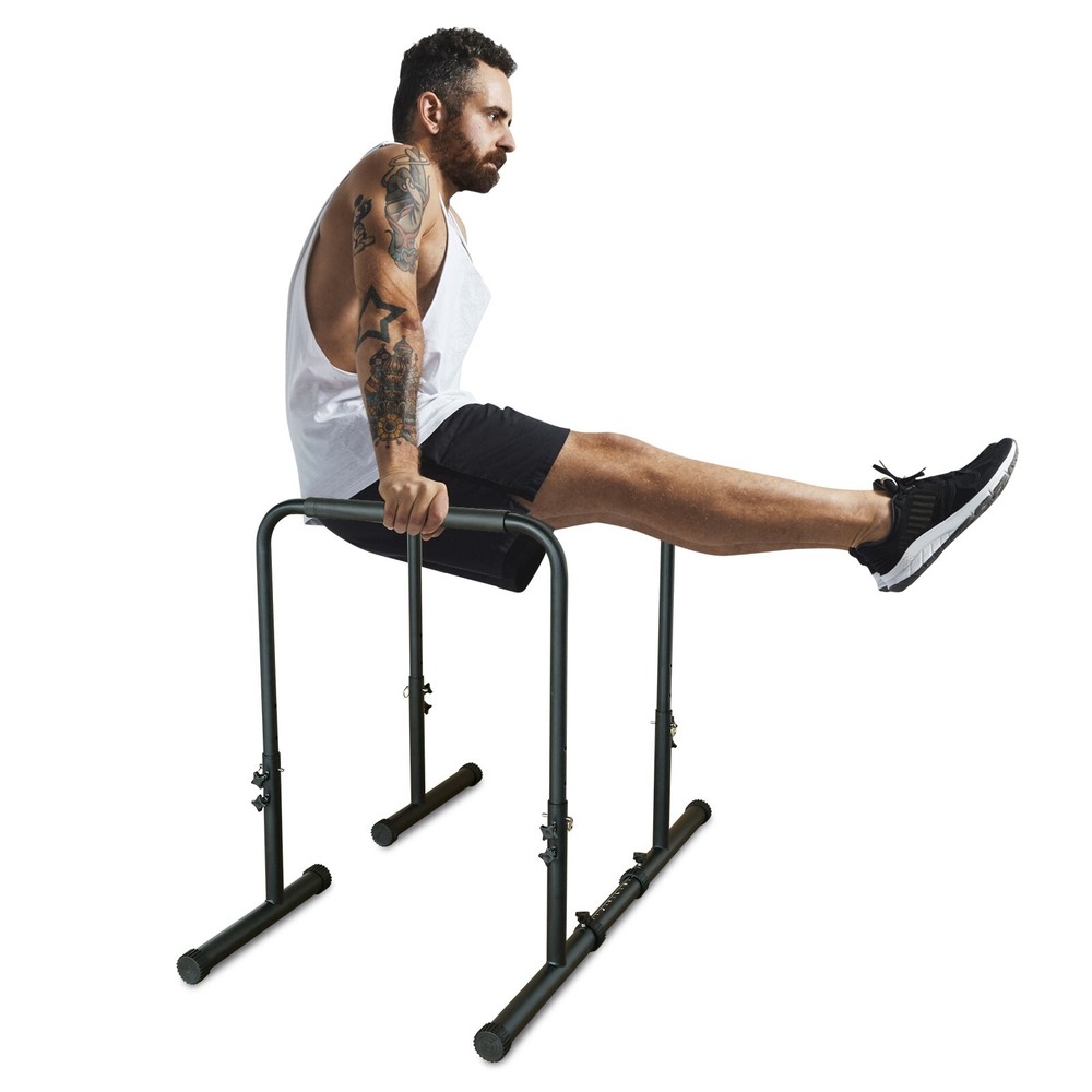 Power Tower Dip Station w/Bench Pull Up Bar Stand Adjustable For Home Strength