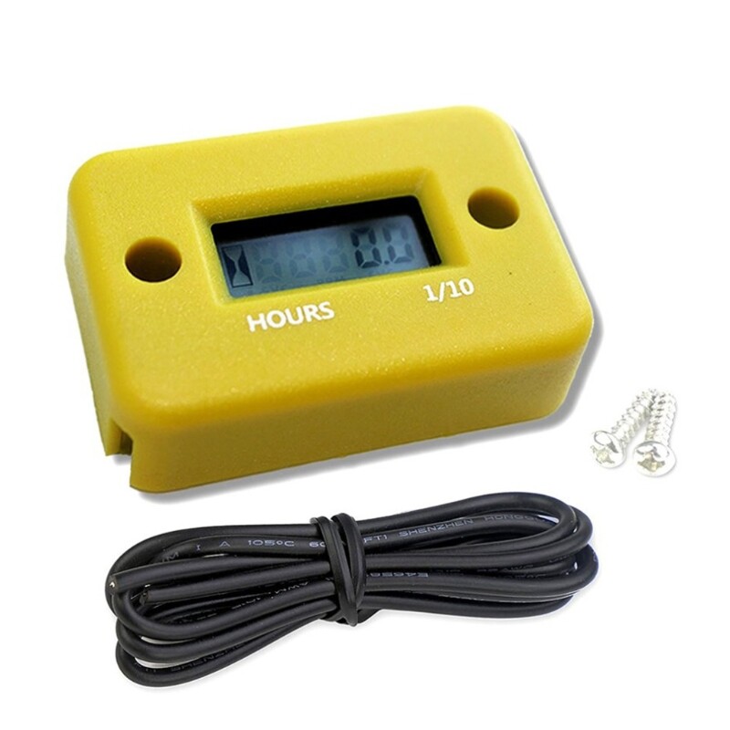 Motorcycle Inductive Digital Hour Meter Engine Gauge Hour Meter for