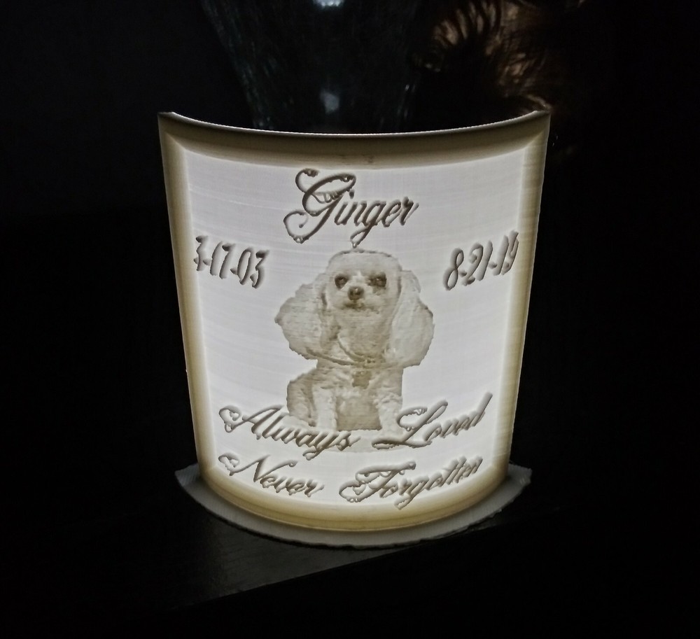 CUSTOM PERSONALIZED 3D PRINTED PHOTO LITHOPHANE