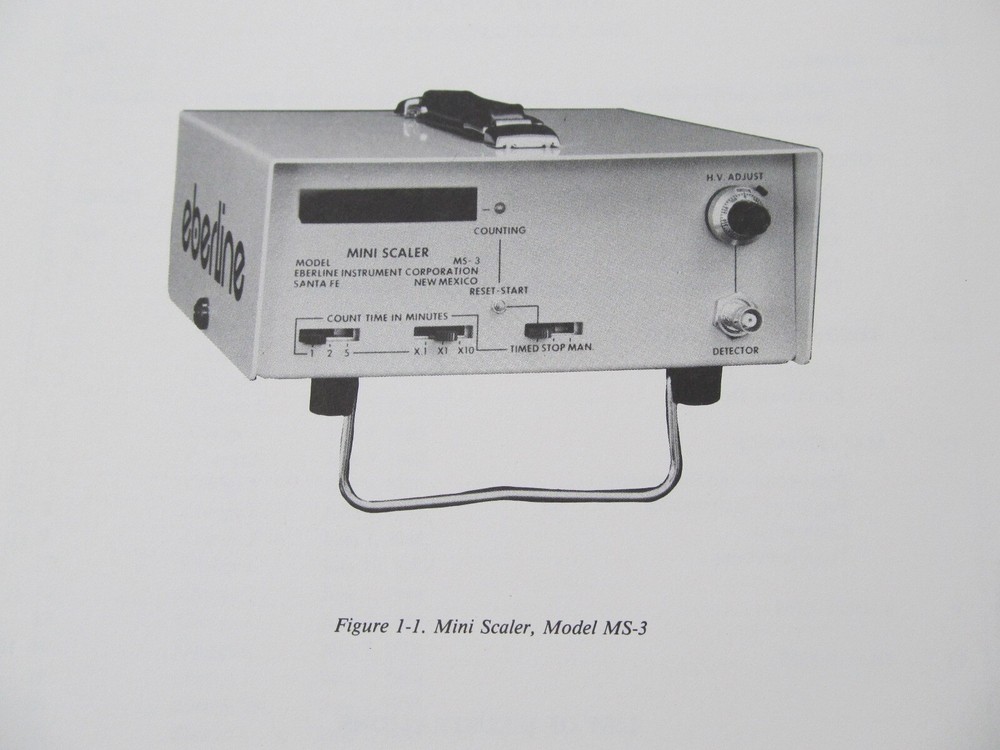 EBERLINE LABORATORY Mini Scaler MS-3 TECHNICAL MANUAL 1987